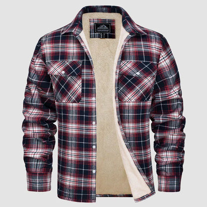 Chaqueta Cuadros Hombre Forro Polar