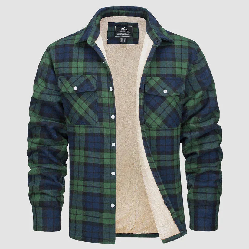 Chaqueta Cuadros Hombre Forro Polar