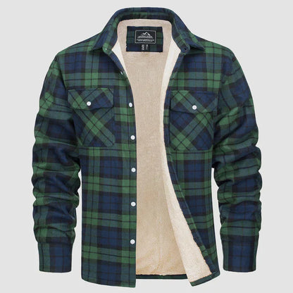 Chaqueta Cuadros Hombre Forro Polar