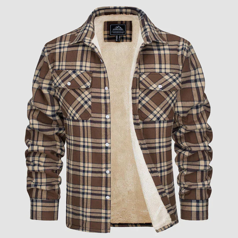 Chaqueta Cuadros Hombre Forro Polar