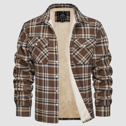 Chaqueta Cuadros Hombre Forro Polar