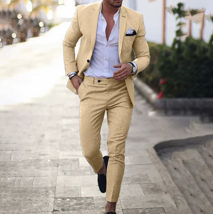 Traje Hombre Clásico Elegante Blazer Pantalón