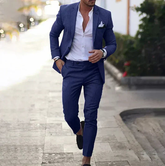 Traje Hombre Clásico Elegante Blazer Pantalón - Vestiria