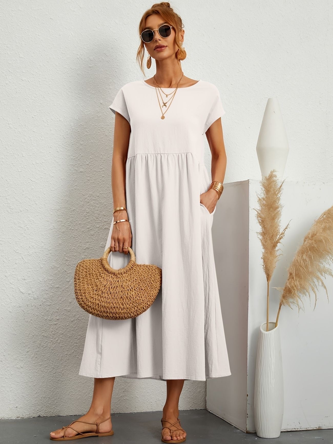 Vestido Lino Fresco y Ligero Estilo Boho