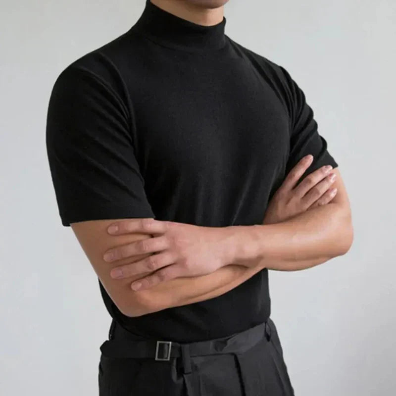 Camiseta Hombre Transpirable Cuello Alto Ajusado - Vestiria
