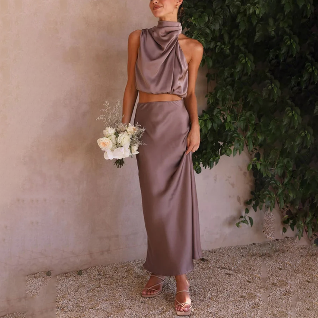 Falda Larga Elegante Mujer