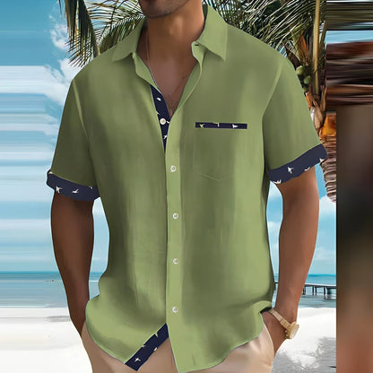 Camisa Hombre Verano Ligera con Botones