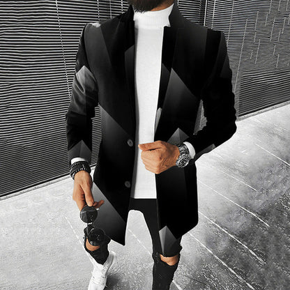 Chaqueta Hombre Estilo Urbano Geométrico
