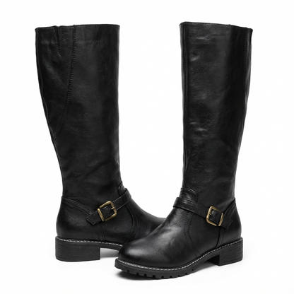 Botas Mujer Tacón Bloque Rodilla Alta