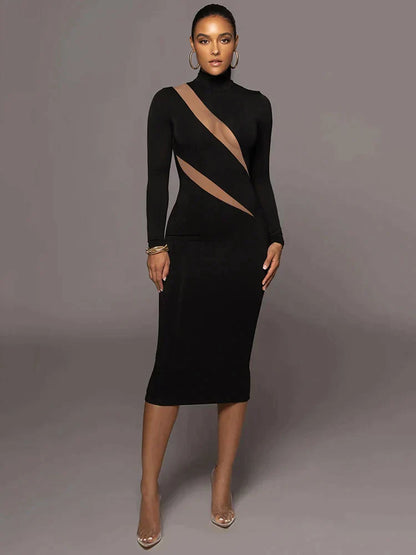 Vestido Elegante Maxi Cintura Estrecha - Vestiria