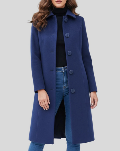 Abrigo Impermeable Mujer Clásico Con Botones