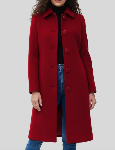 Abrigo Impermeable Mujer Clásico Con Botones
