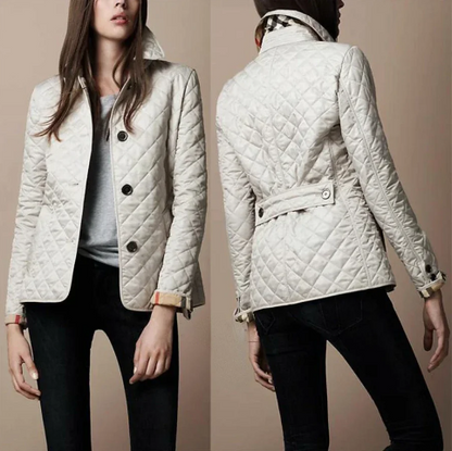 Chaqueta Acolchada Mujer Corta Abotonada