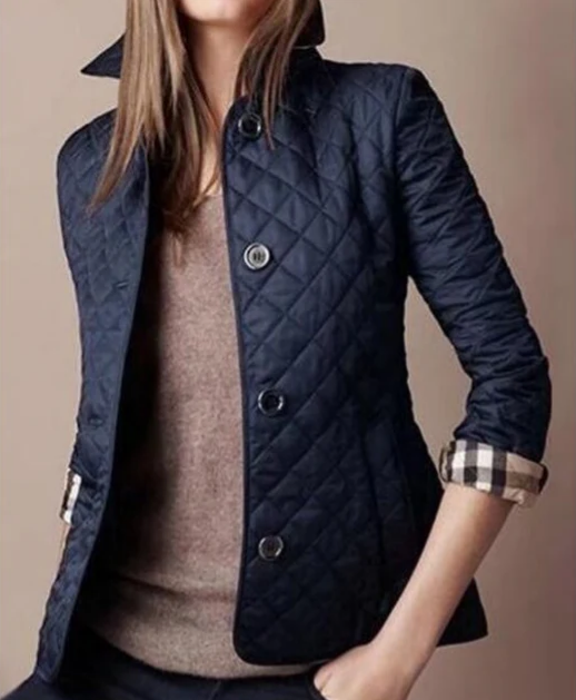 Chaqueta Acolchada Mujer Corta Abotonada - Clara Moda