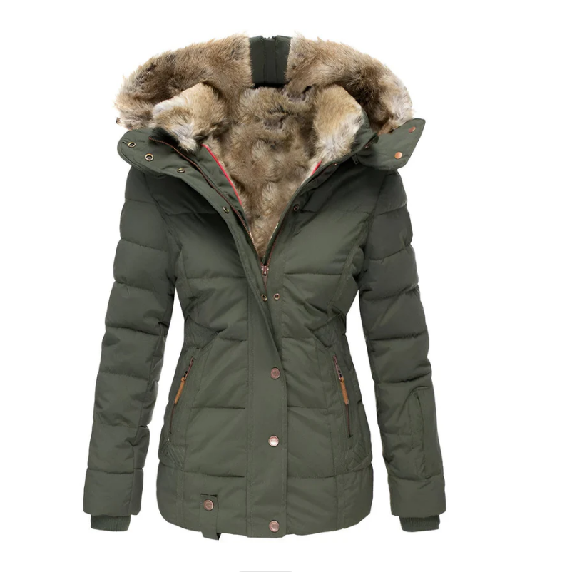 Chaquetón Acolchado Mujer Capucha Abultada