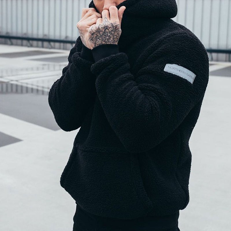Sudadera de felpa cálida y elegante para hombre