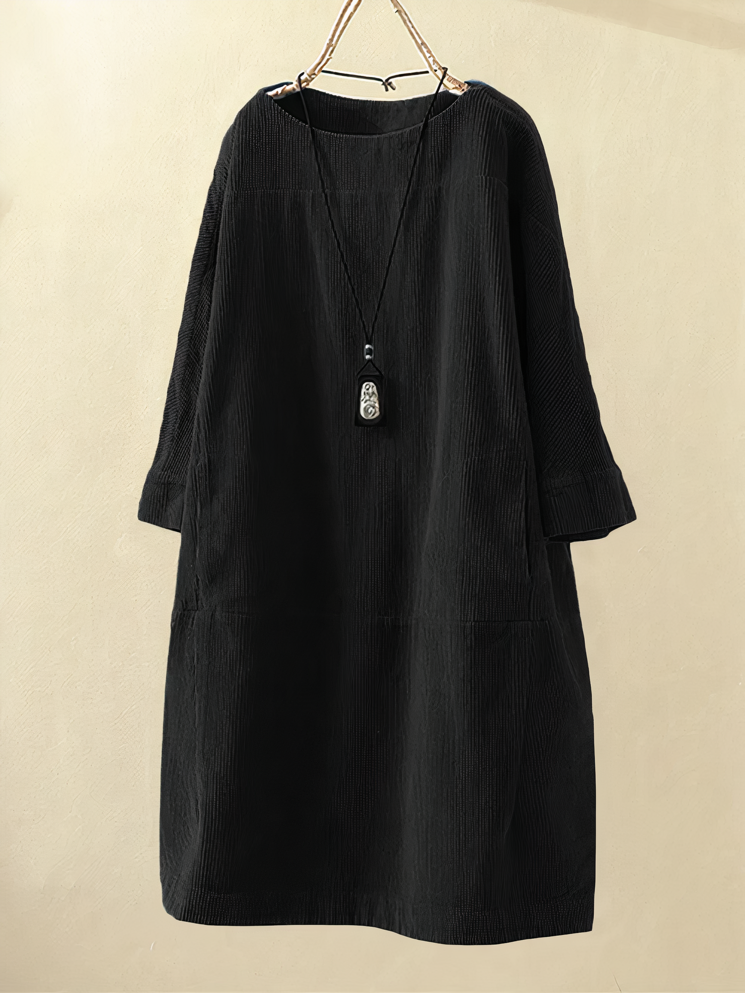 Vestido Pana Amplio y Cálido - Vestiria