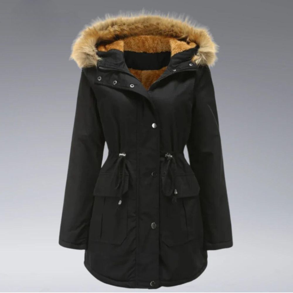 Chaquetón Invierno Mujer Cálido con Capucha y Bolsillos