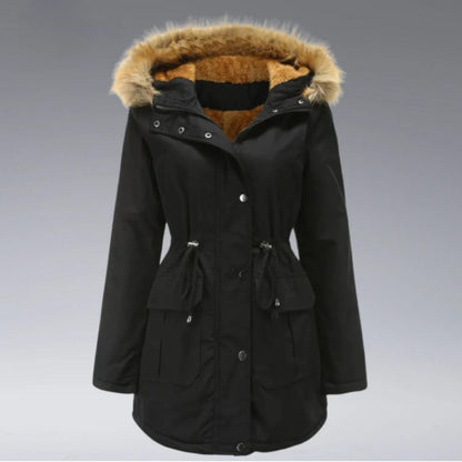 Chaquetón Invierno Mujer Cálido con Capucha y Bolsillos