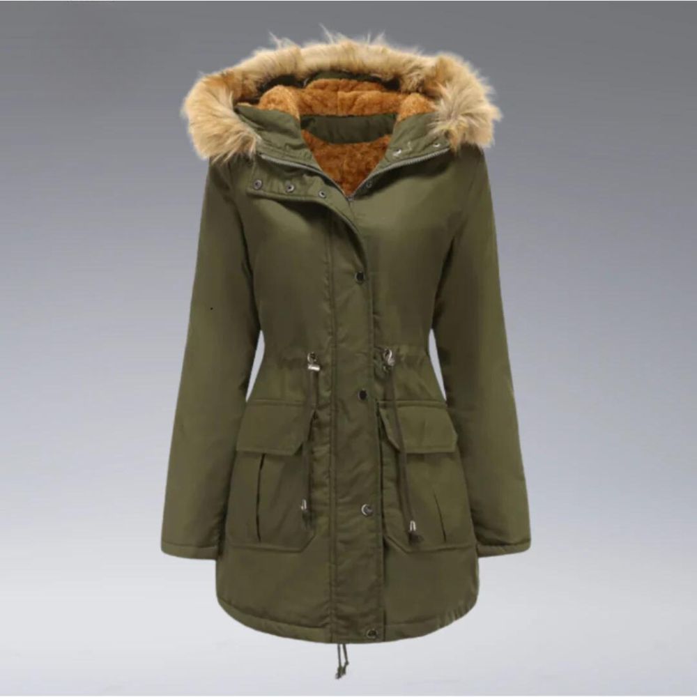 Chaquetón Invierno Mujer Cálido con Capucha y Bolsillos - Vestiria