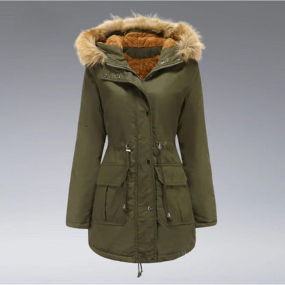 Chaquetón Invierno Mujer Cálido con Capucha y Bolsillos - Vestiria