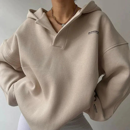 Sudadera Mujer Capucha Suave Cuello Alto