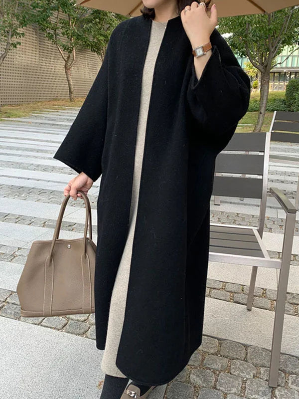 Abrigo Mujer Lana Corte Clásico Elegante