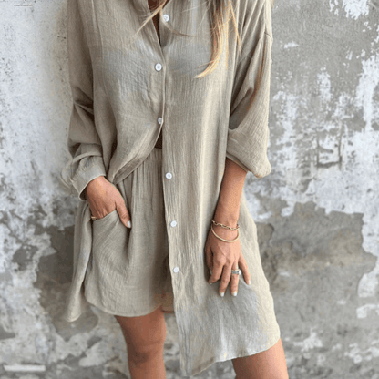 Traje de verano ligero y fresco de dos piezas - Vestiria