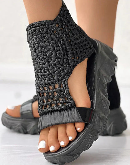 Sandalias Boho Chic Mujer Trenzadas Cómodas