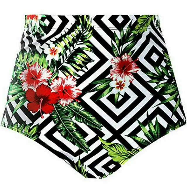 Bañador Floral Mujer Cintura Alta - Vestiria