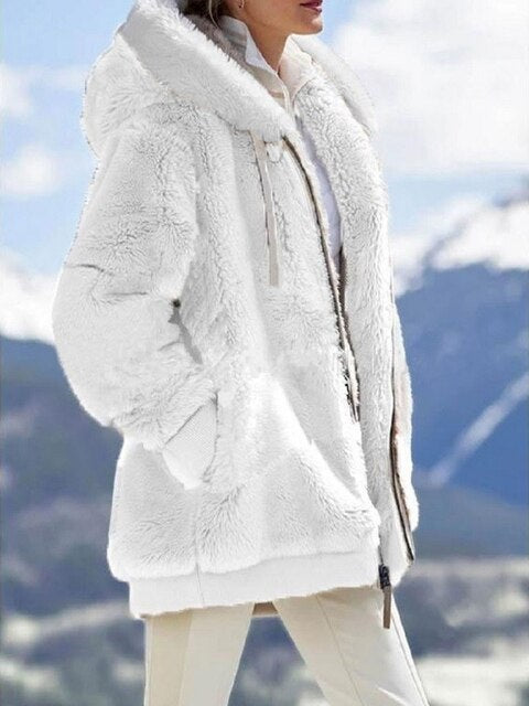 Chaqueta Felpa Grande Capucha Mujer - Vestiria