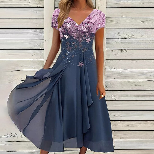 Vestido Encaje Elegante Cuello Redondo