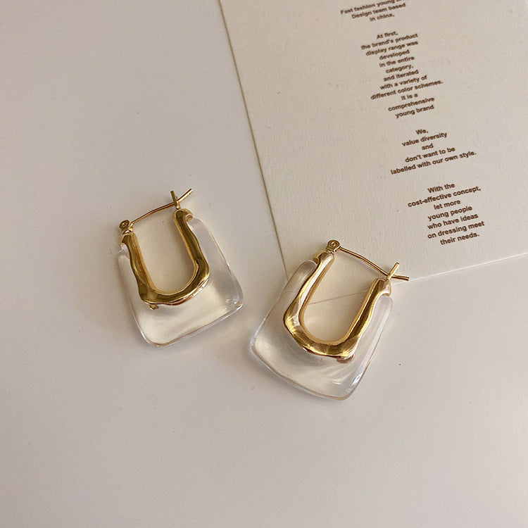 Pendientes Arco Citrino Brillantes - Vestiria