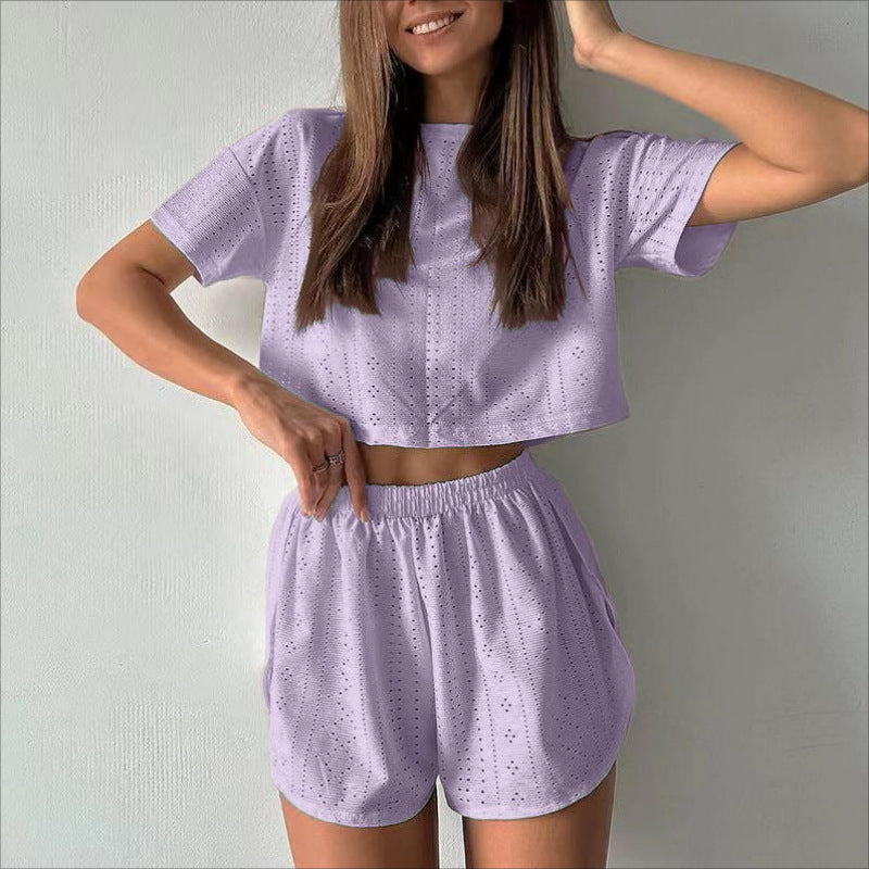 Conjunto de verano corto y fresco con mangas cortas