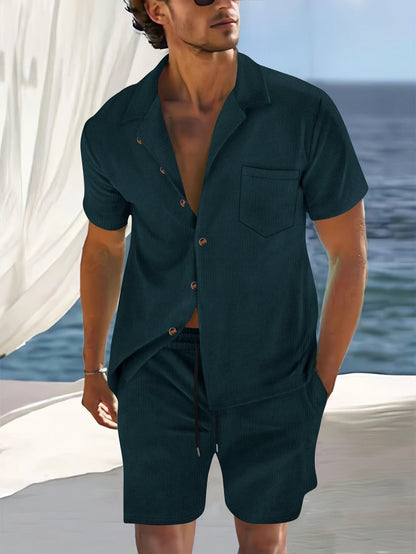 Polo Relajado con Shorts Hombre Verano