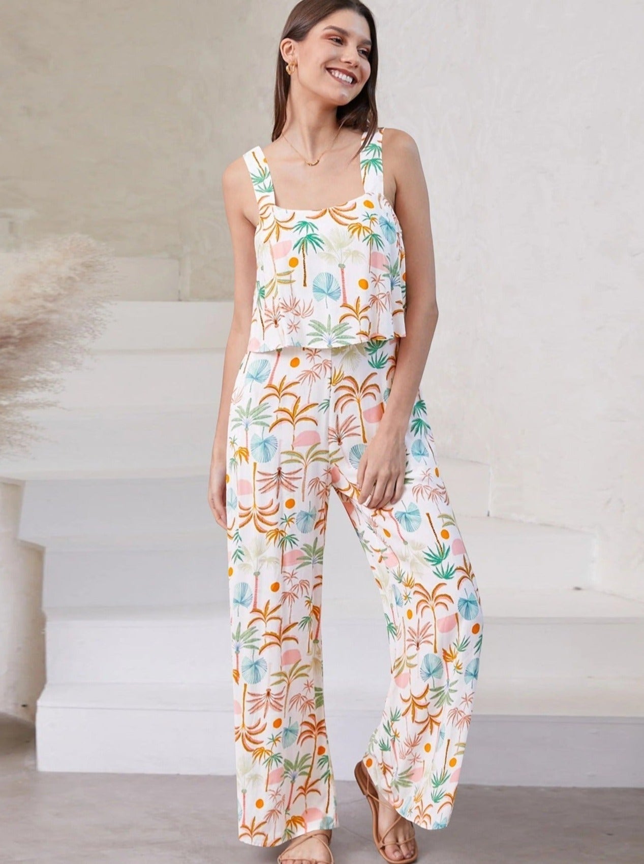 Traje de verano estampado dos piezas - Vestiria