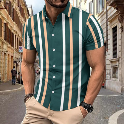 Polo Clásico Rayas Estrecho Hombre