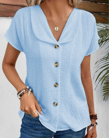 Blusa Feminina Botones Elegante