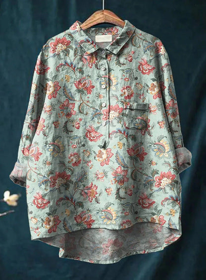 Blusa ligera estampada flores mujer