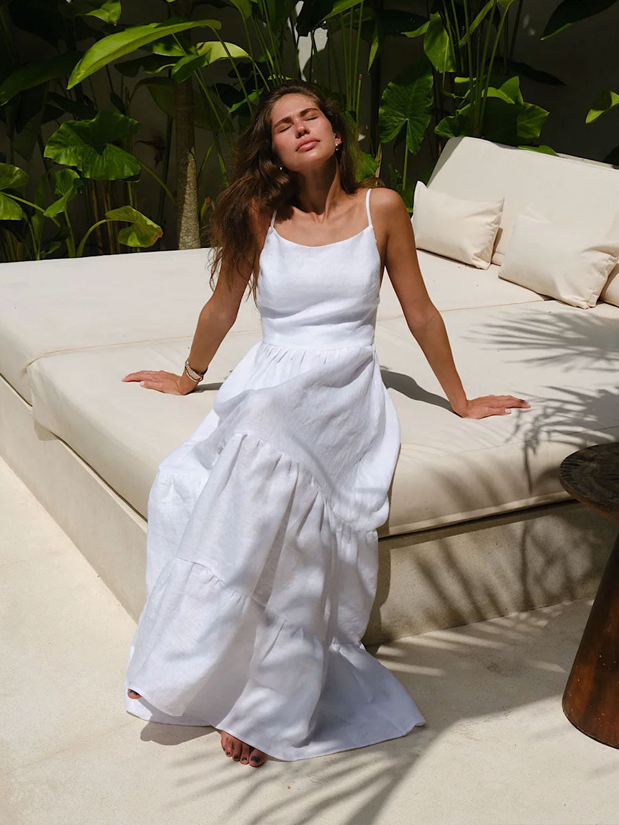 Vestido Largo Elegante Espalda Abierta