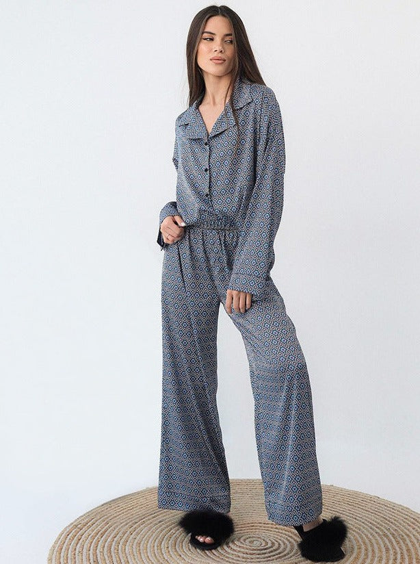 Pijama Mujer manga Larga Estampado Floral - Vestiria