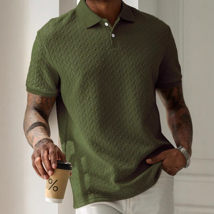 Polo Hombre Estampado Geométrico Moderno