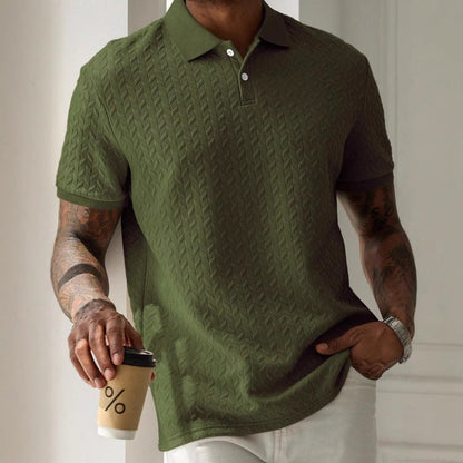Polo Hombre Estampado Geométrico Moderno