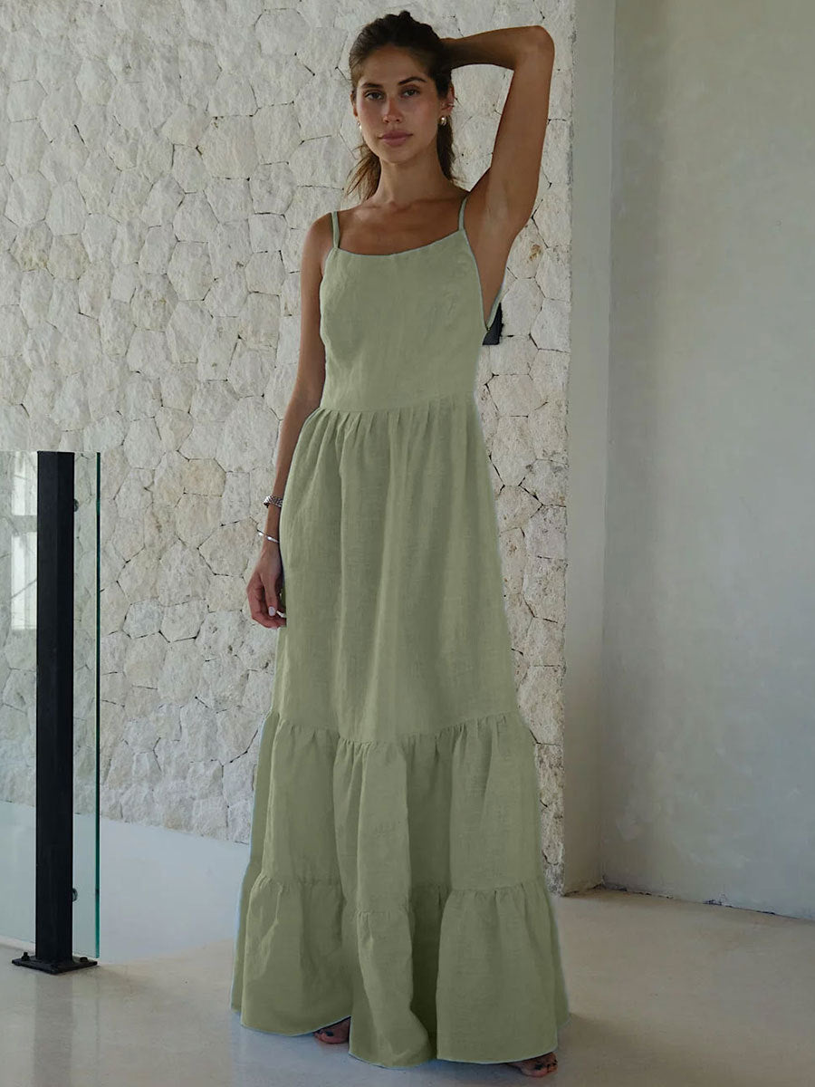 Vestido Largo Elegante Espalda Abierta