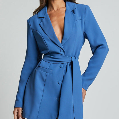 Vestido Chaqueta Mujer Corte Ajustado Estilo Clásico