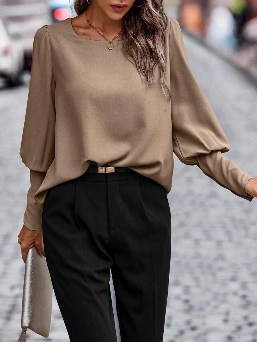 Blusa Mujer Cuello Redondo Elegante - Vestiria