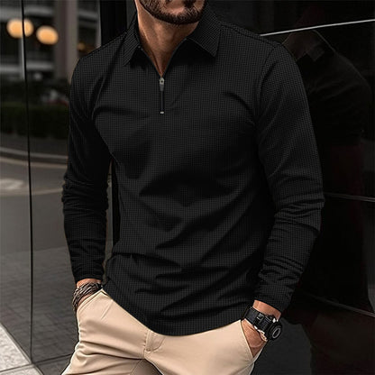 Camisa Hombre Moderna Manga Larga Cremallera - Vestiria