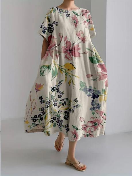 Vestido Largo Floral Estampado Mujer