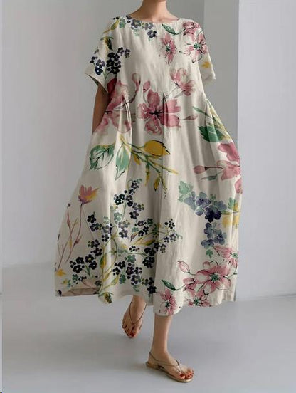 Vestido Largo Floral Estampado Mujer
