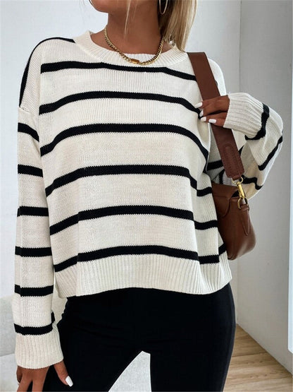 Suéter Mujer Gran Tamaño Rayas Moda - Vestiria